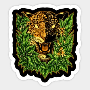 Lightning Leopard Deep Forest Sticker